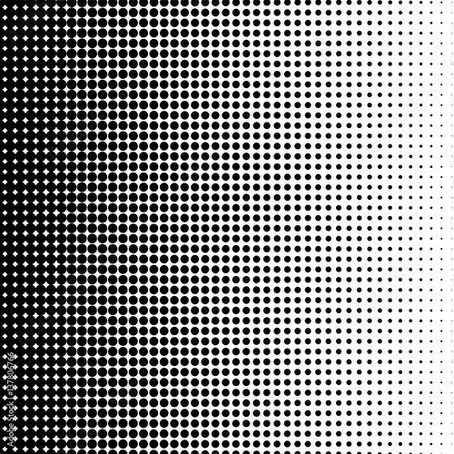 PrintVector halftone geometric background. Grunge abstract half tone dotted texture. Monochrome graphic for print, dtp or presentation. Vintage style design