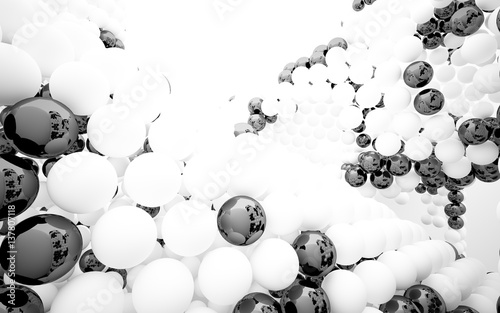 Plakat architektura kompozycja 3D piłka