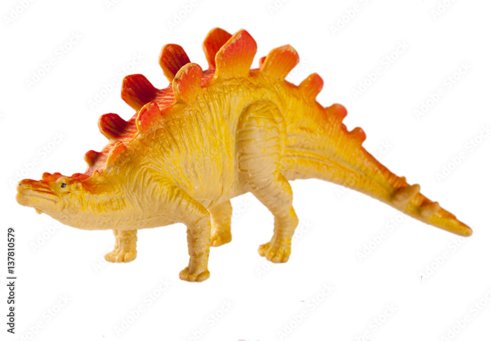Fototapeta premium plastikowa zabawka dinozaura na białym tle