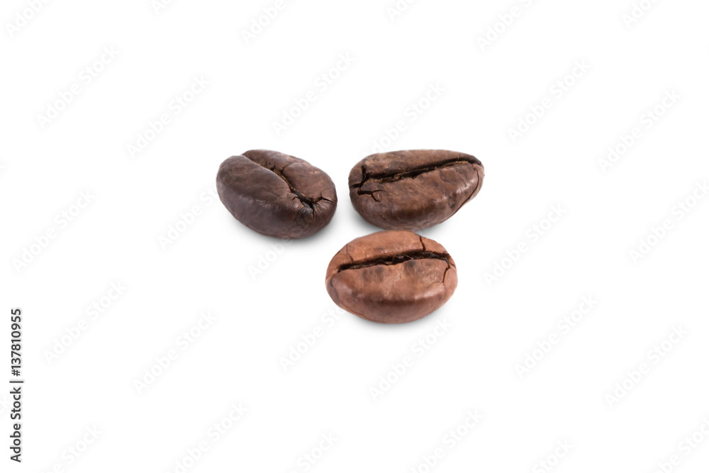 coffee beans isolated on white background