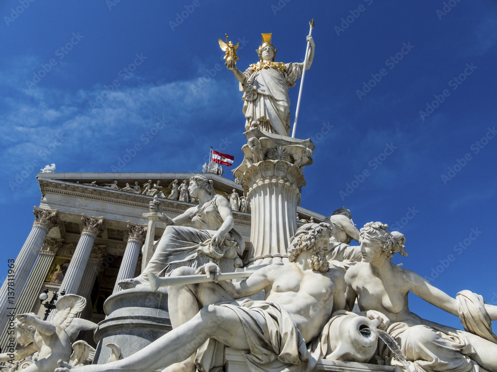 Obraz premium Österreich, Wien, Parlament