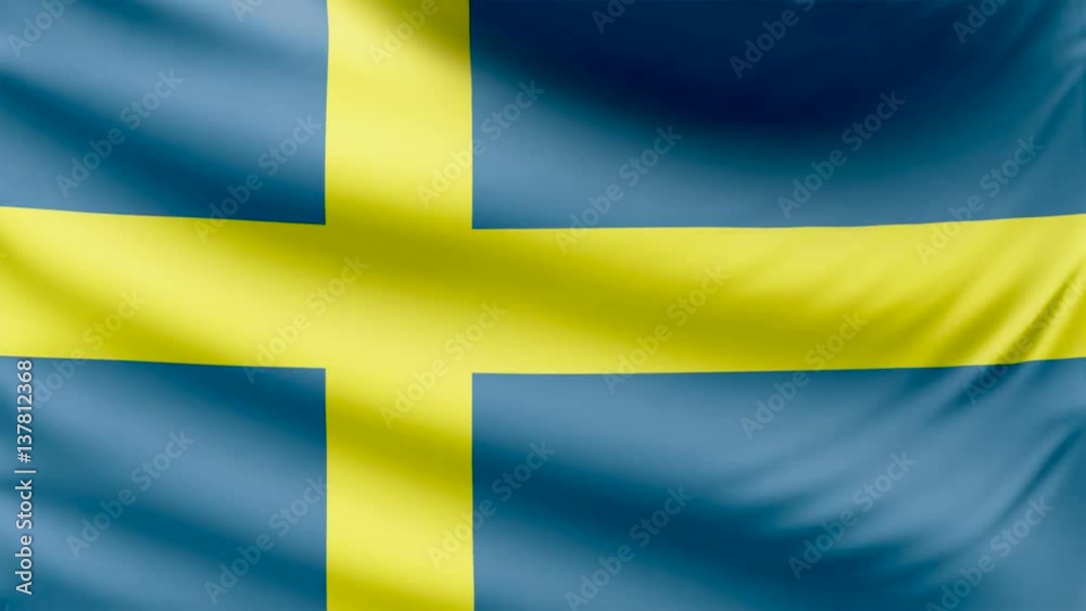 Realistic beautiful Sweden flag 4k Realistic beautiful Sweden flag 4k