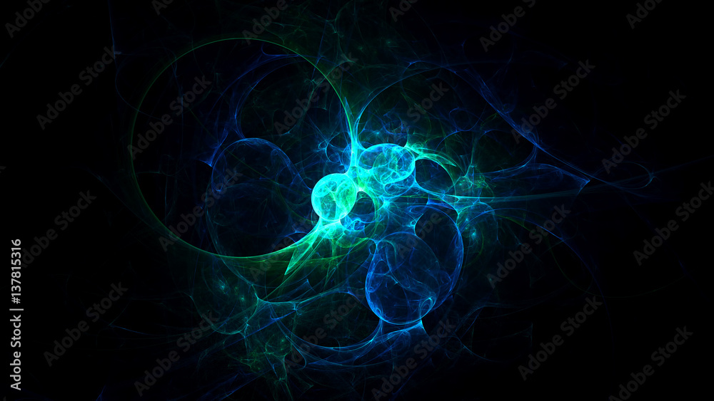 Obraz premium 3D rendering abstract fractal light background