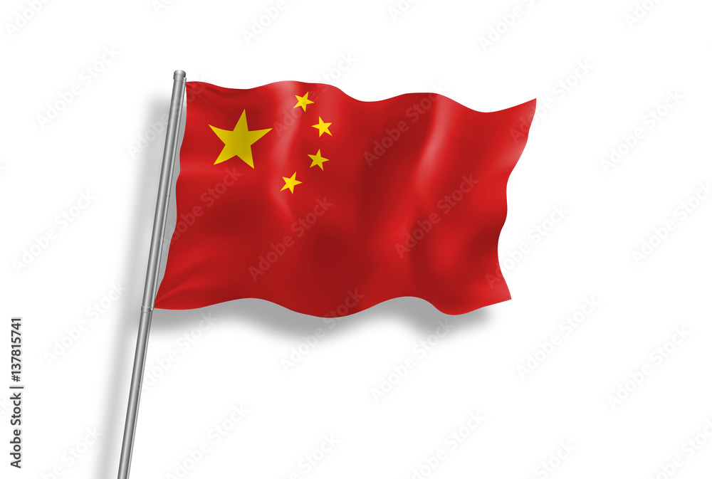 Drapeau de Chine en qualité vectorielle 