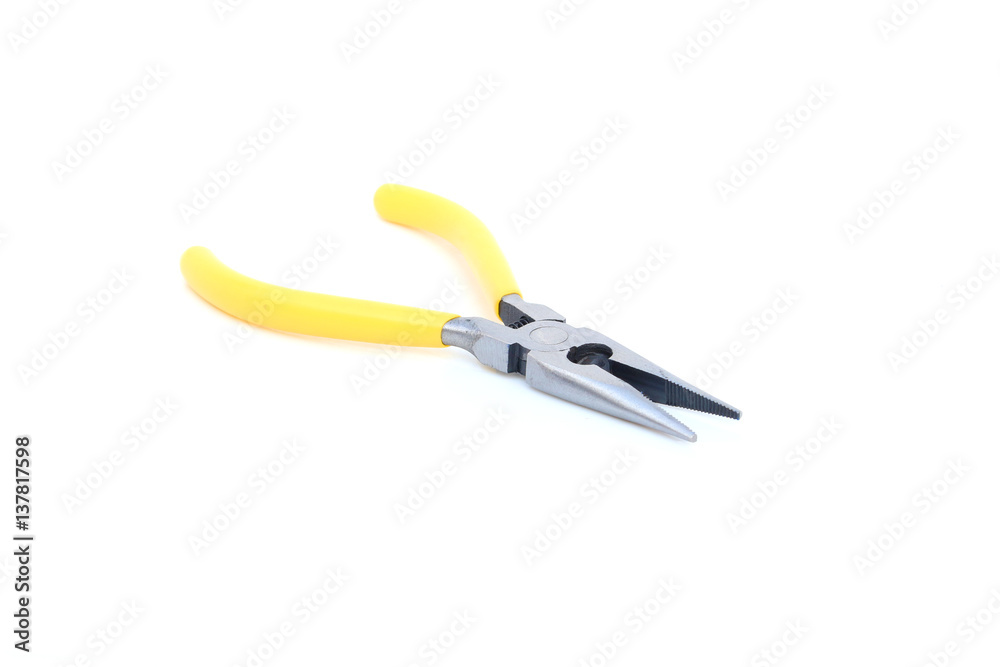 pliers on isolated white pliers on isolated white