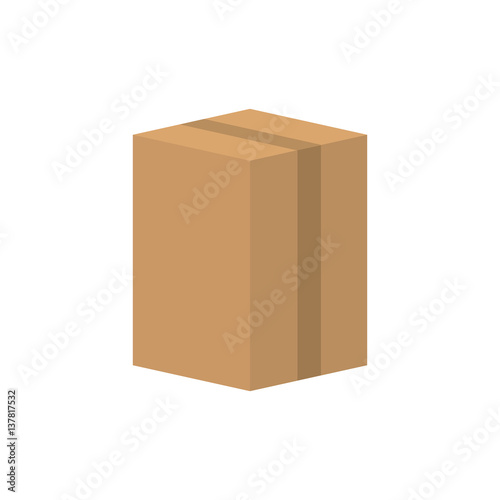 Delivery cardboard box icon vector illustration graphic design
