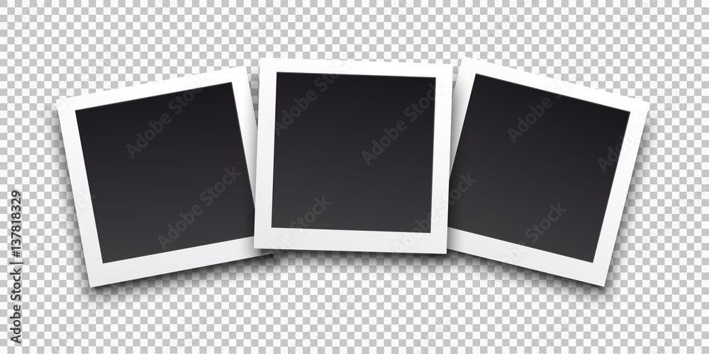 Square frame template with shadows. Vector illustration EPS 10. Isolated on transparent background Square frame template with shadows. Vector illustration EPS 10. Isolated on transparent background