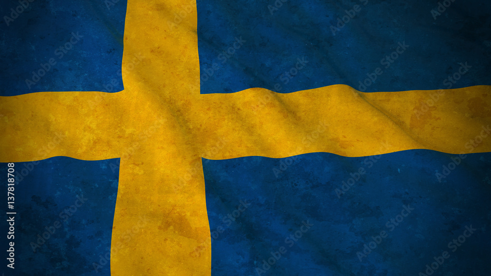 Grunge Flag of Sweden - Dirty Swedish Flag 3D Illustration Grunge Flag of Sweden - Dirty Swedish Flag 3D Illustration