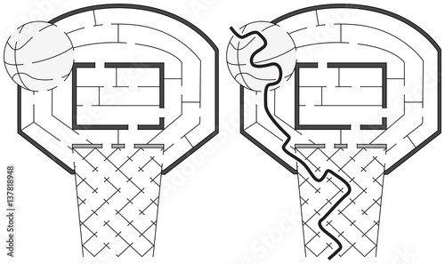 Easy basketball maze