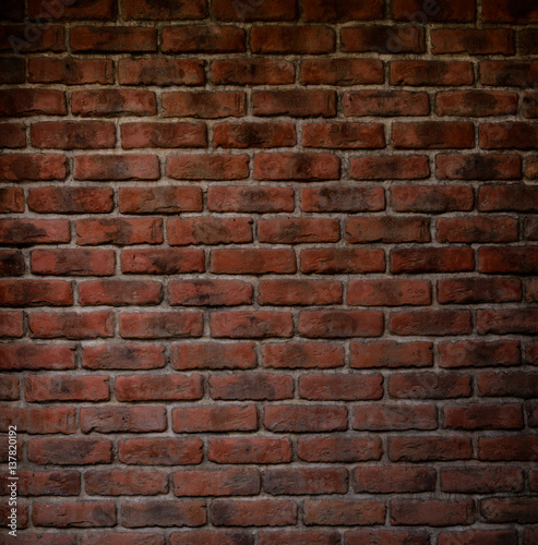 texture of decorative red brick wall pattern