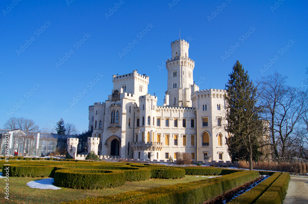 Fairytale castle Hluboka nad Vltavou Czech Republic