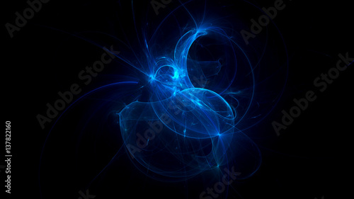 3D rendering abstract fractal light background © BetiBup33