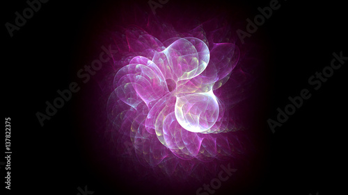 3D rendering abstract fractal light background