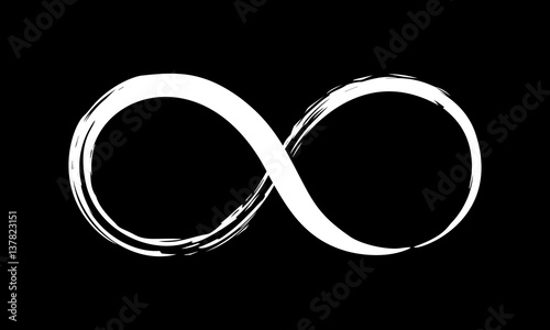 Infinity symbol ink brush stroke