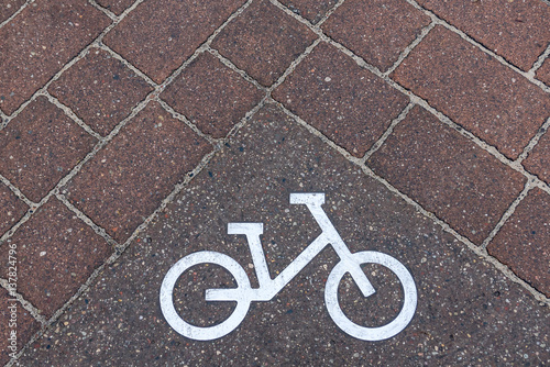 Fahrrad als Symbol für einen Fahrradweg