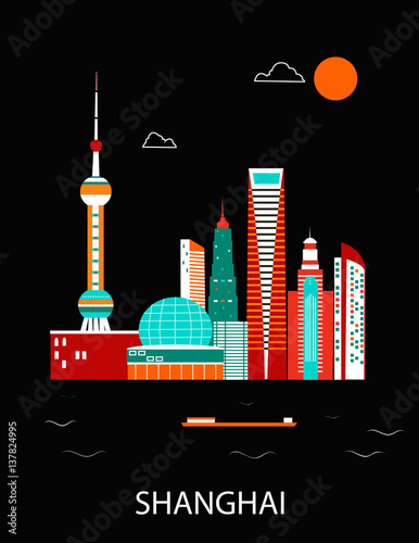 Canvas Print Shanghai China.