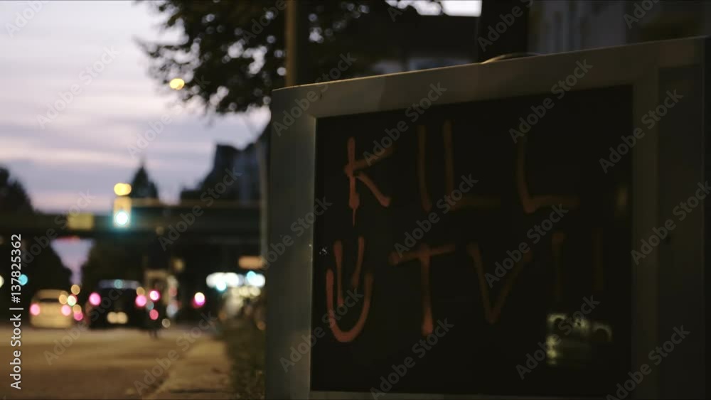 Vidéo Stock At a Tube TV " Kill U TV " is Written. The Television, a
