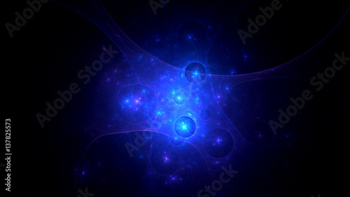 3D rendering abstract fractal light background