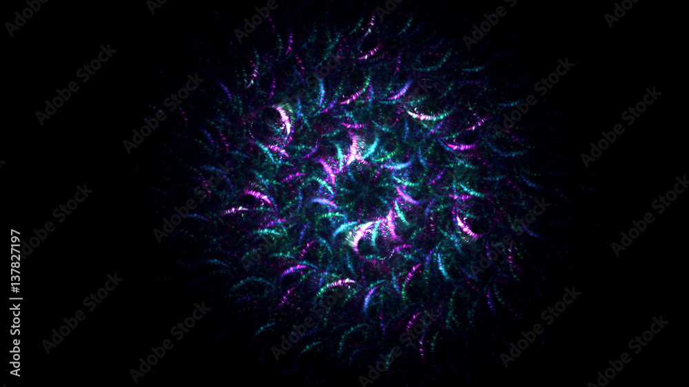 Fototapeta premium 3D rendering abstract fractal light background