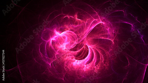 3D rendering abstract fractal light background