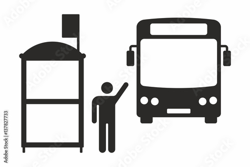 Bus stop icon