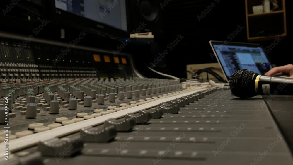Mixer recording studio 4K video Resource Mixer recording studio 4K video Resource