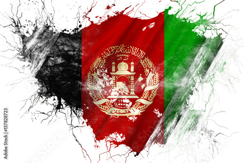 Grunge old Afghanistan flag 