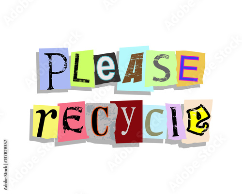 Please Recycle Paper Letters