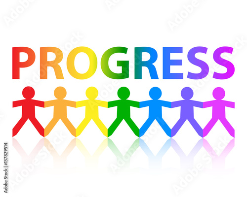 Progress Paper People Rainbow