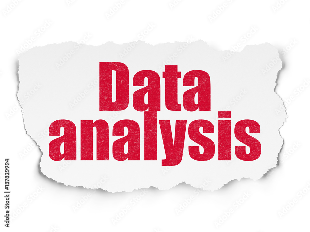 Data concept: Data Analysis on Torn Paper background Data concept: Data Analysis on Torn Paper background