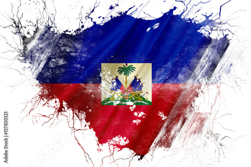 Slika na platnu Grunge old Haiti  flag