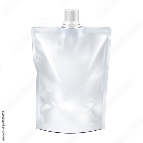 Blank Food Pack Flexible Pouch with Spout, Vector EPS10