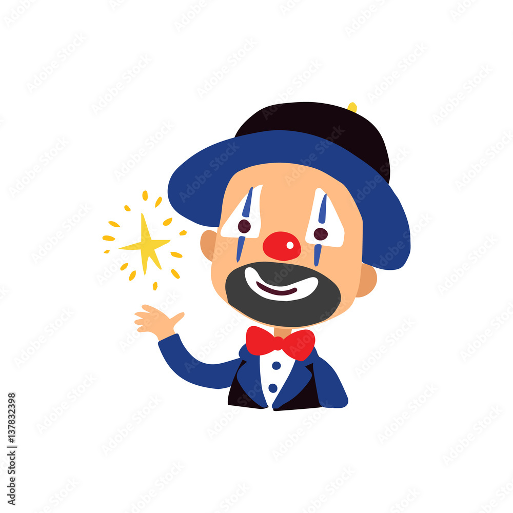 Clown vector characters isolated on white background Clown vector characters isolated on white background