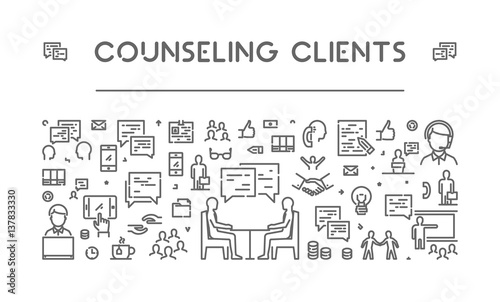 Line web banner for counseling clients