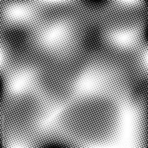 Vector halftone geometric background. Grunge abstract half tone dotted texture. Monochrome graphic for print, dtp or presentation. Vintage style design