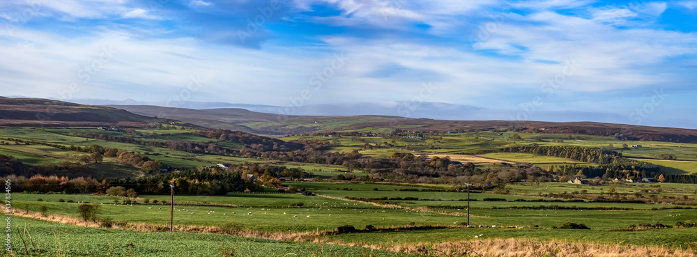 Panorama of English countryside