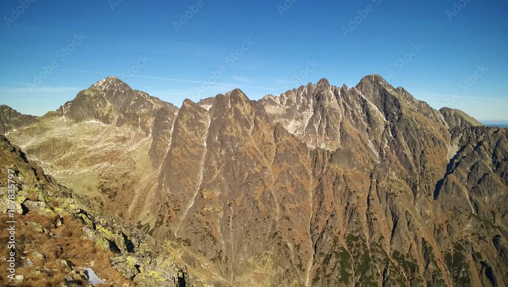 Obraz premium Slavkovsky Stit (Peak) in High Tatras mountains. Slovakia