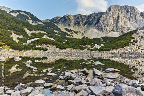 Sinanitsa Lake and peak Landscape, Pirin Mountain, Bulgaria