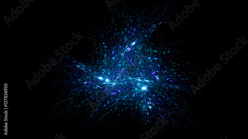 3D rendering abstract fractal light background