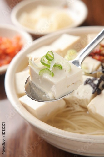 dubu guksu. korean style Tofu Noodles