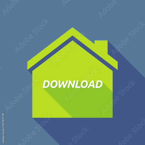 Long shadow house with    the text DOWNLOAD
