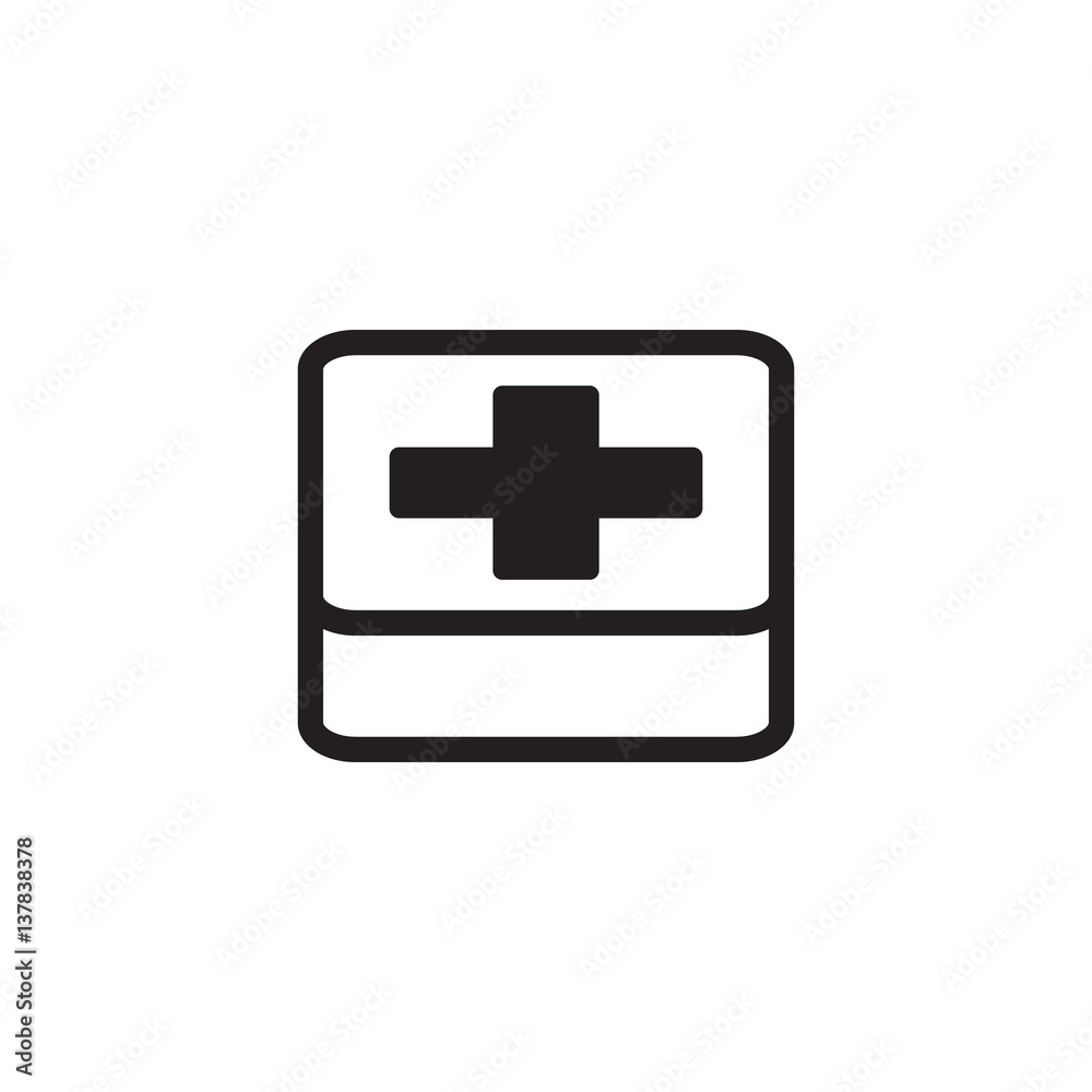 First Aid Symbol. Flat Design.