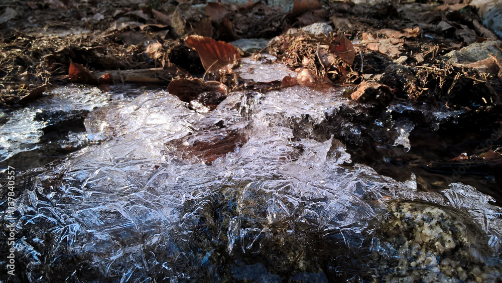 Frozen river during winter. Slovakia Frozen river during winter. Slovakia