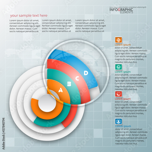 Abstract 3D Paper Infographics