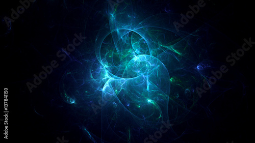 3D rendering abstract fractal light background