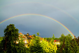 double rainbow arch after the rain