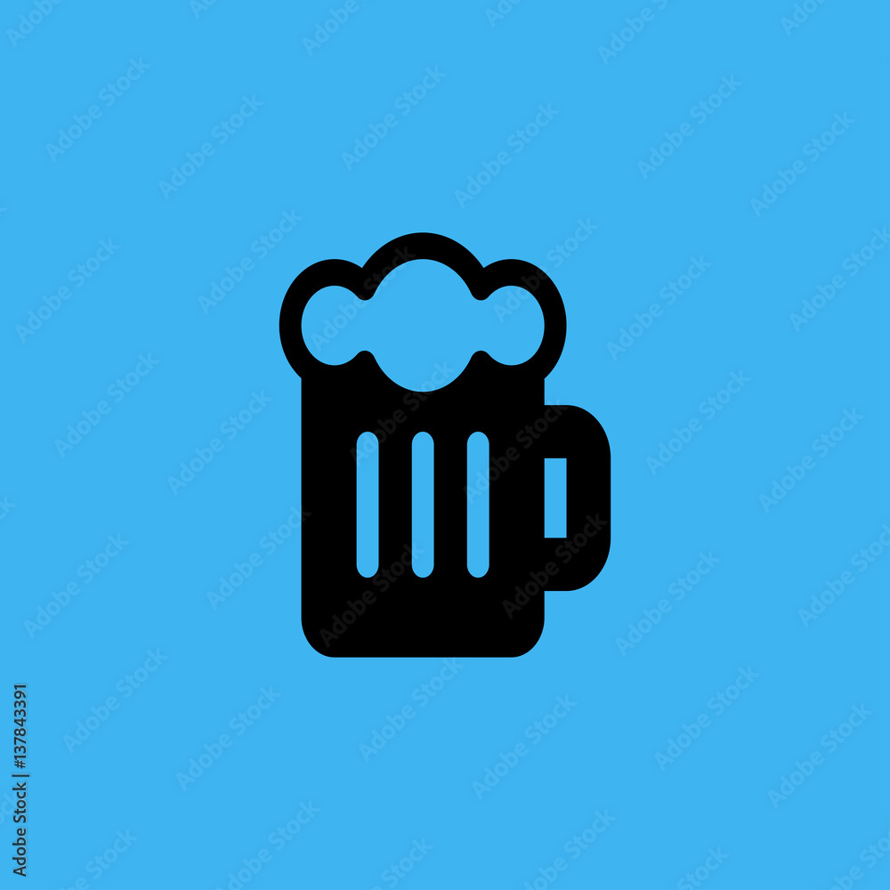 mug of beer icon. flat design mug of beer icon. flat design