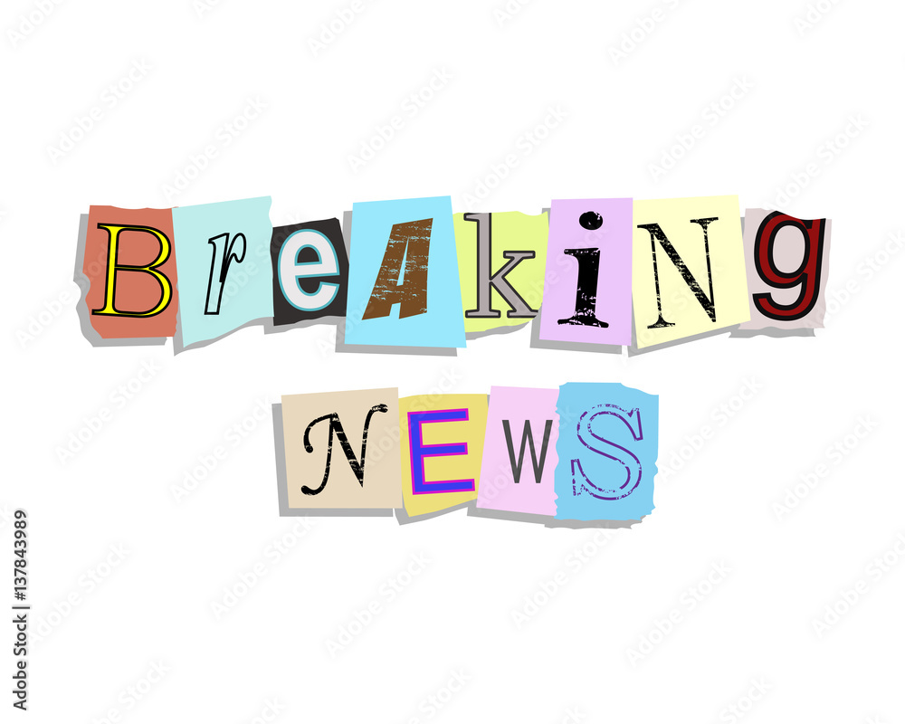 Breaking News Paper Letters Breaking News Paper Letters