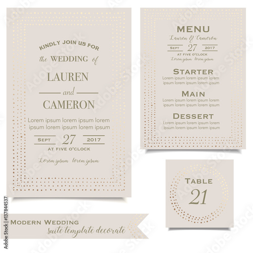 Wedding invitation. Save the date card. Greeting card. Vintage vector