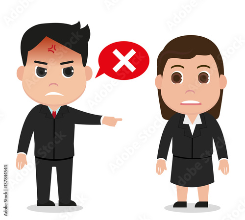 Businesswoman rejected vector